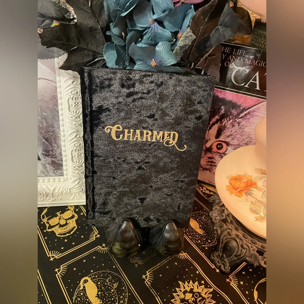 NWOT ECCOLO Black Velvet Covered CHARMED Journal